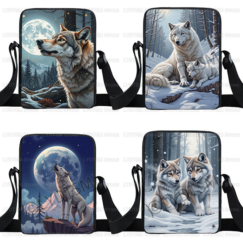 Wristlet Wallet Zipper - Sac à bandoulière imprimé lune et
