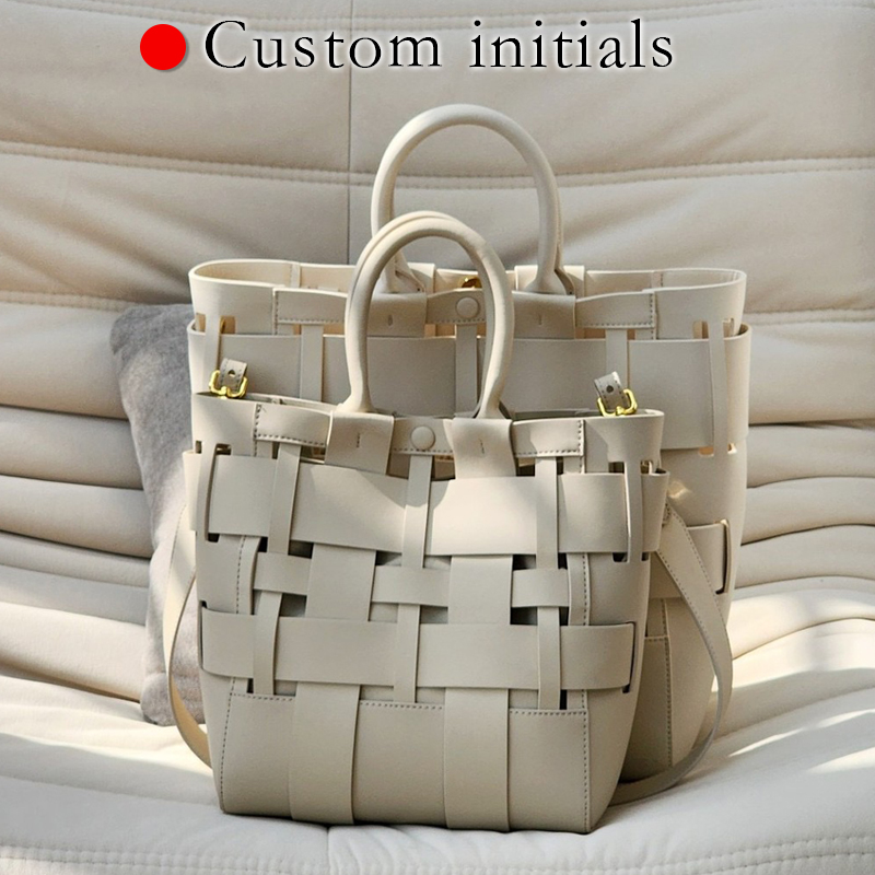 Luxury Bags On Sale - Initiales personnalisées Sacs fourre-tout en cuir