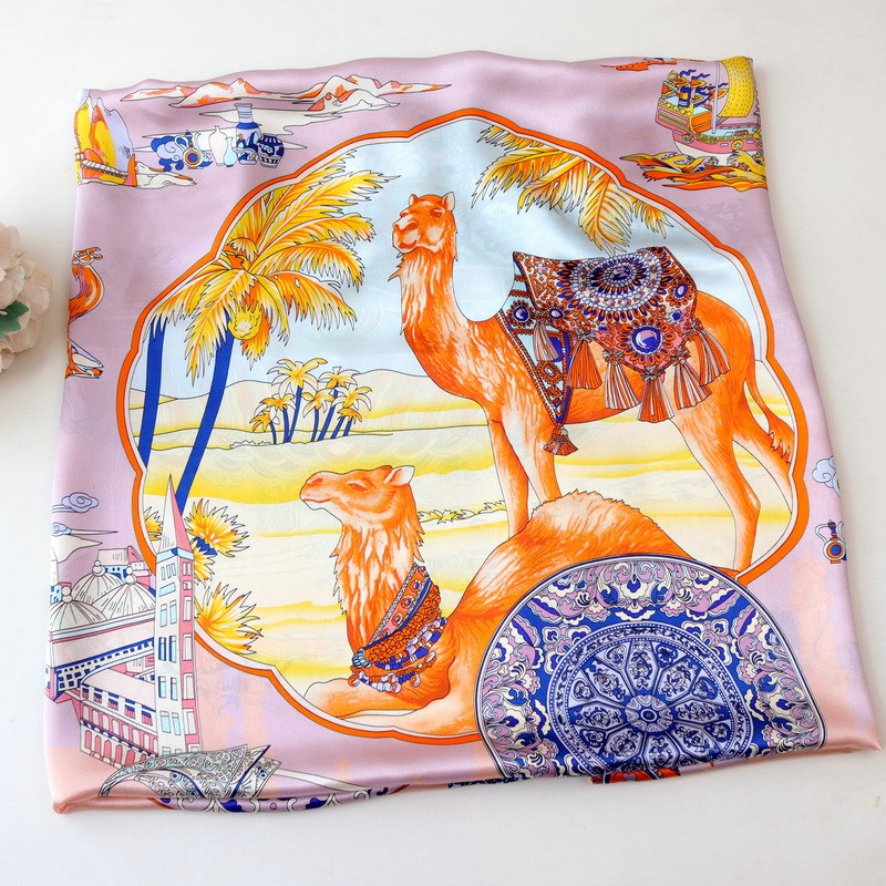 Luxury Bags Hong Kong - Soie route mûrier Satin écharpe Hijab